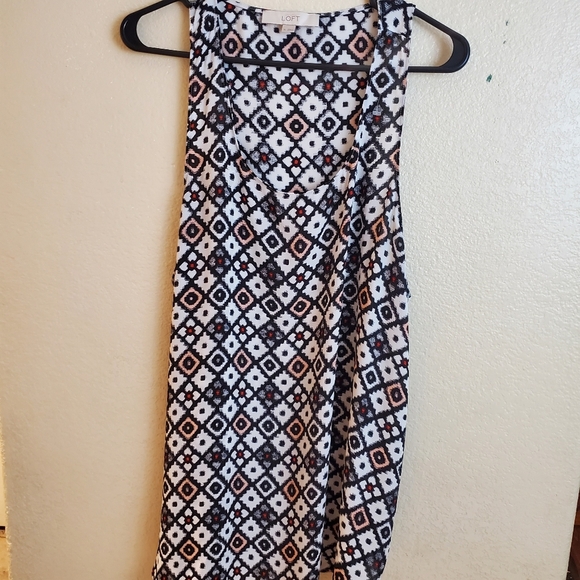 LOFT XL Geometric Boho Tank Top - Picture 1 of 6